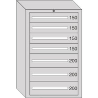 大阪製罐 OS デラックス重量キャビネット 間口811×奥行557×高さ1281mm(ライトグレー) DX1218G 1台