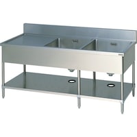 マルゼン Maruzen 二槽水切シンク(ホース付) BSM2154L 1台