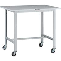 トラスコ中山 TRUSCO 軽荷重作業台(100kg)AO型 900X750XH808 φ75キャスター付 ホワイト色 AOR0975C75 1台
