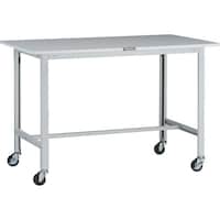 トラスコ中山 TRUSCO 軽荷重作業台(100kg)AO型 1200X600XH808 φ75キャスター付 ホワイト色 AOR1260C75 1台