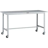 トラスコ中山 TRUSCO 軽荷重作業台(100kg)AO型 1500X600XH808 φ75キャスター付 ホワイト色 AOR1560C75 1台