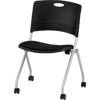 TOKIO ミーティングチェア(スタッキング) 布 ブラック 黒 FNCK5BK 1脚