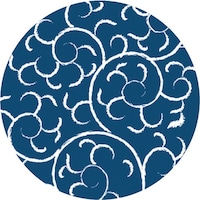 遠藤商事 TKG 紙コースター 唐草(100枚入) 12805 紺 PKCR701 1個