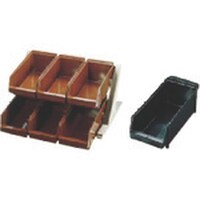 遠藤商事 TKG SA188デラックス オーガナイザー 2段3列(6ヶ入) ブラック EOC032 1個