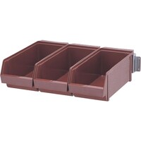 遠藤商事 TKG SA188オーガナイザー 3列壁掛式 ブラウン (3ヶ入) EOC2003 1個