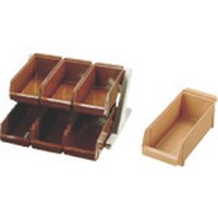 遠藤商事 TKG SA188デラックス オーガナイザー 2段3列(6ヶ入) キャメル EOC034 1個