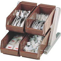 遠藤商事 TKG SA188デラックス オーガナイザー 2段2列(4ヶ入) ブラウン EOC023 1個