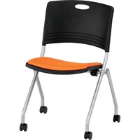 TOKIO ミーティングチェア(スタッキング) 布 オレンジ オレンジ FNCK5OR 1脚