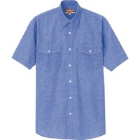 アイトス アイトス 半袖ダンガリーシャツ(男女兼用) ネイビー L 7612008L 1着