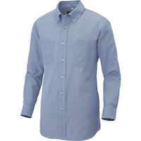 アイトス アイトス 長袖ボタンダウンシャツ(コードレーン)(男女兼用) サックス M