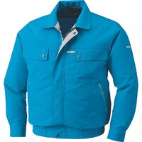 空調服 空調服 綿・ポリ混紡脇下マチ付きウェアのみ ターコイズブルー M KU90450C37S2 1着