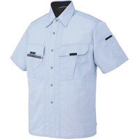 アイトス アイトス 半袖シャツ(男女兼用) サックス 6L 90370076L 1着