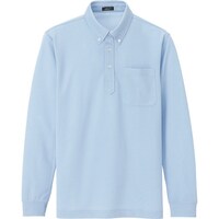 アイトス アイトス 吸汗速乾(クールコンフォート)長袖ボタンダウンポロシャツ(男女兼用) ライトサックス M