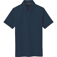 アイトス アイトス 部屋干しボタンダウン半袖ポロシャツ(男女兼用) ネイビー LL 7667008LL 1着