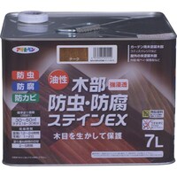 アサヒペン アサヒペン 油性木部防虫・防腐ステインEX 7L チーク