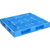 日本プラパレット NPC プラスチックパレットLAー1212 片面四方差し 青 LA1212 1枚