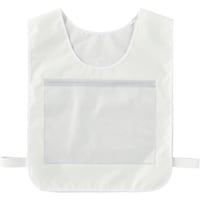 日本緑十字社 緑十字 差し込み式安全ベスト 白 ゼッケン300 本体:515×400mm ポケット部:235×310mm ターポリン製