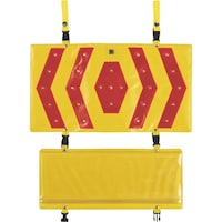 日本緑十字社 緑十字 LED矢印表示パネル 接近注意・作業中 KP1 本体:240×440mm 表示パネル:165×390mm マグネット脱着式