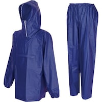 カジメイク カジメイク 1555 EVA防水ヤッケ&パンツ ネイビー L