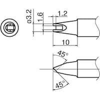 白光 白光 こて先/SS1611溝付き