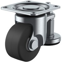 ユーエイキャスター ユーエイ プレート式 自在 アジャスター付キャスター 導電性モノマーキャストナイロン 車輪径65mm AFタイプ HGAF型 取付寸法71×71
