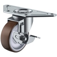 ユーエイキャスター ユーエイ プレート式 自在 キャスター ウレタン 車輪径75mm ストッパー付き Sタイプ SGCDS型 取付寸法139×55×42