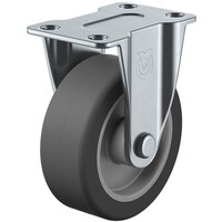 ユーエイキャスター ユーエイ プレート式 固定 キャスター エラストマー 車輪径50mm Sタイプ SR型 取付寸法55×28