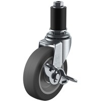 ユーエイキャスター ユーエイ 差し込み式 自在 キャスター エラストマー 車輪径75mm ストッパー付き Lタイプ LTFS型 パイプ径22