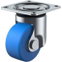 ユーエイキャスター ユーエイ プレート式 自在 低床キャスター モノマーキャストナイロン 車輪径65mm Hタイプ HG型 取付寸法71×71