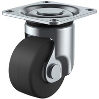 ユーエイキャスター ユーエイ プレート式 自在 低床キャスター 導電性モノマーキャストナイロン 車輪径75mm Hタイプ HG型 取付寸法71×71