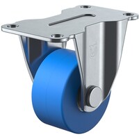 ユーエイキャスター ユーエイ プレート式 固定 低床キャスター モノマーキャストナイロン 車輪径65mm Hタイプ HR型 取付寸法91×47