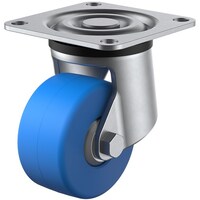 ユーエイキャスター ユーエイ プレート式 自在 ステンレス低床キャスター モノマーキャストナイロン 車輪径75mm Hタイプ SUSHG型 取付寸法71×71