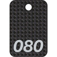 オープン工業 OP 番号札 四角 大 番号入り76ー100 黒 (25枚入)