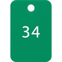 オープン工業 OP 番号札 四角 大 番号入り26ー50 緑 (25枚入)
