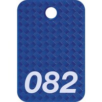 オープン工業 OP 番号札 四角 大 番号入り76ー100 青 (25枚入)