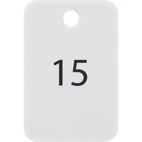 オープン工業 OP 番号札 四角 大 番号入り1ー25 白 (25枚入)