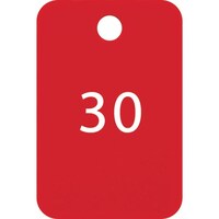 オープン工業 OP 番号札 四角 大 番号入り26ー50 赤 (25枚入)