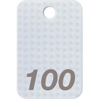 オープン工業 OP 番号札 四角 大 番号入り76ー100 白 (25枚入) BF83WH 1箱(25枚)