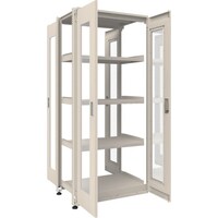 トラスコ中山 TRUSCO M3型ユニット中量棚 両面タイプ 両開きアクリル扉 H2100XW900 連結 M3WU7365AB 1台