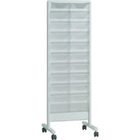 トラスコ中山 TRUSCO パンフレットスタンド A4サイズ対応 垂直2列10段 ホワイト TAP210SW 1台