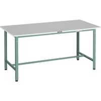トラスコ中山 TRUSCO 軽荷重作業台(300kg)RAE2型 RoHS2対応天板 1500X600XH740 グリーン色 RAE21560 1台