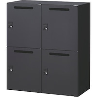 トラスコ中山 TRUSCO ユニット型壁面書庫 片開パーソナル2列2段 投入口付 H1050 BK色 ULPBK11 1台