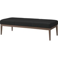 トラスコ中山 TRUSCO ロビーベンチ3人掛 ブラック 脚部ダークブラウン ADSWB06BK 1脚