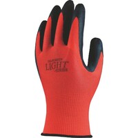 おたふく手袋 おたふく A375レッド13G天然ゴム背抜5P LL