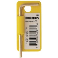 ボンダス BONDHUS 六角Lレンチ ショート ゴールドガード加工(14K) 0.028インチ HLS.028G HLS.028G 1本