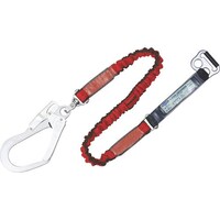 藤井電工 TSUYORON 胴ベルト型墜落制止用器具用ランヤード(伸縮タイプ)ノビロン(RE)ショックアブソーバ+B環FL68・フックFS93SV D環止めなし