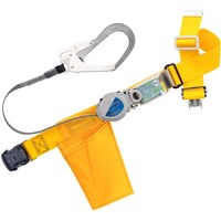 藤井電工 TSUYORON 胴ベルト型墜落制止用器具(巻取タイプ)ロック機構付き 2WAYリトライト 黄 Lサイズ 幅50MM×長さ1400MM ワンタッチバックル仕様