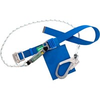藤井電工 TSUYORON 胴ベルト型墜落制止用器具(ロープタイプ) セフライト(三つ打ちロープ) 青 Lサイズ 幅50MM×長さ1400MM