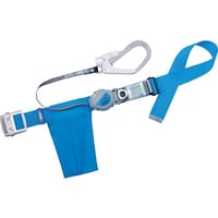 藤井電工 TSUYORON 胴ベルト型墜落制止用器具(巻取タイプ)ロック機構付き 2WAYリトライト 青 Lサイズ 幅50MM×長さ1400MM