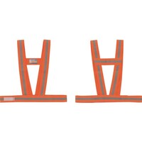 日本緑十字社 緑十字 安全反射ベスト 蛍光オレンジ地/高輝度白反射 フリーサイズ フィットベストKYR